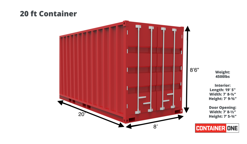 20ft Standard 1 Trip Shipping Container