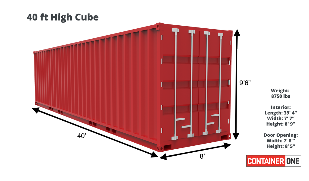 40ft High Cube Cargo Worthy Shipping Container